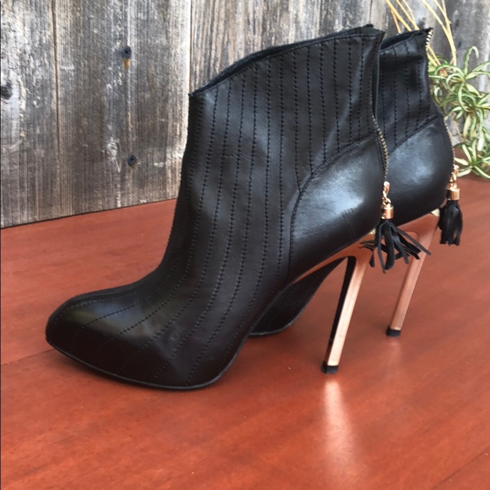 High heel booties